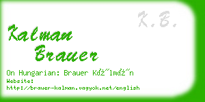 kalman brauer business card